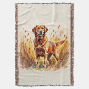 Fuchsroter Labrador Retriever Hund Decke