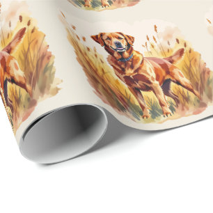 Fuchsroter Labrador Retriever Hund Geschenkpapier