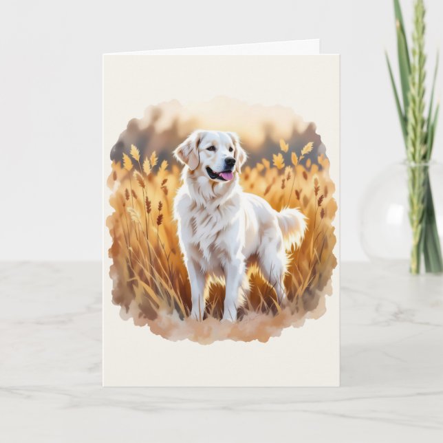 Fuchsroter Labrador Retriever Hund Karte (Vorderseite)