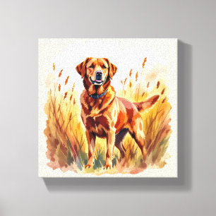 Fuchsroter Labrador Retriever Hund Leinwanddruck