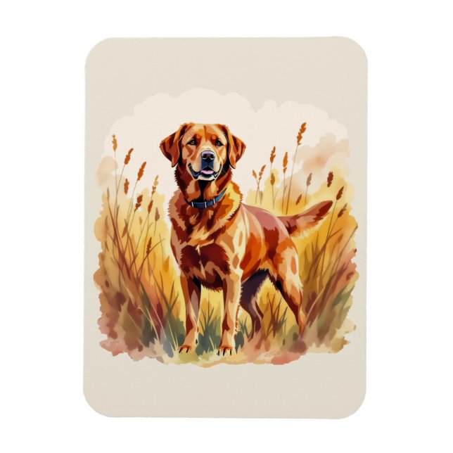Fuchsroter Labrador Retriever Hund Magnet (Vertikal)