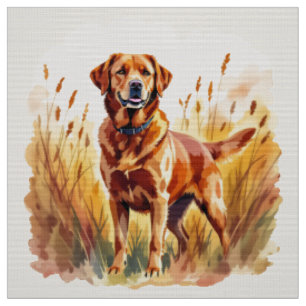Fuchsroter Labrador Retriever Hund Stoff