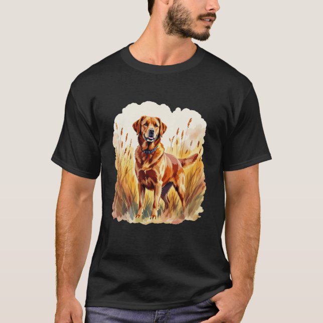 Fuchsroter Labrador Retriever Hund T-Shirt (Vorderseite)