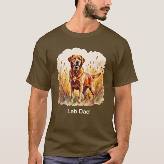Fuchsroter Labrador Retriever Hund T-Shirt (Vorderseite)