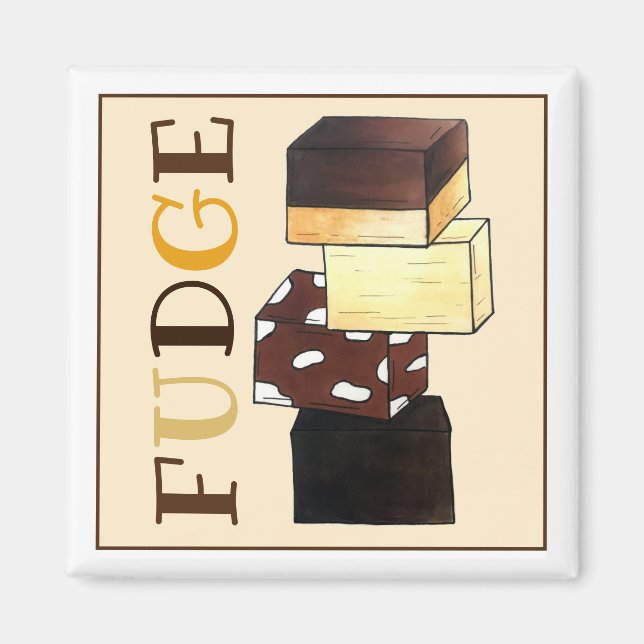 Fudge Stack Confection Confectionery Candy Süßigke Magnet (Vorne)