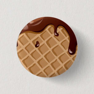 Fudge-Waffel-Kegel Button