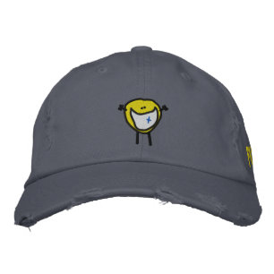 "Fudsy Faces"-Hat, blau-dein Bestes Geschenk Bestickte Kappe