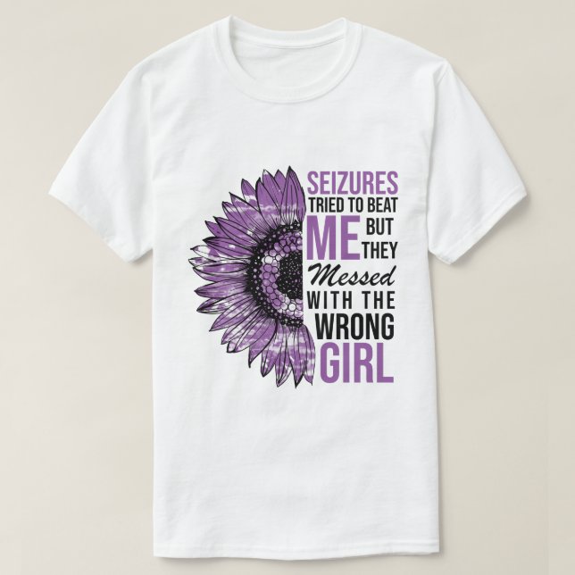 FuE-Anfälle versuchten, mich zu schlagen, Epilepsi T-Shirt (Design vorne)