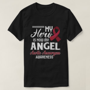 FuE Aorysma Gift Burgundy Awareness Ribbon T-Shirt