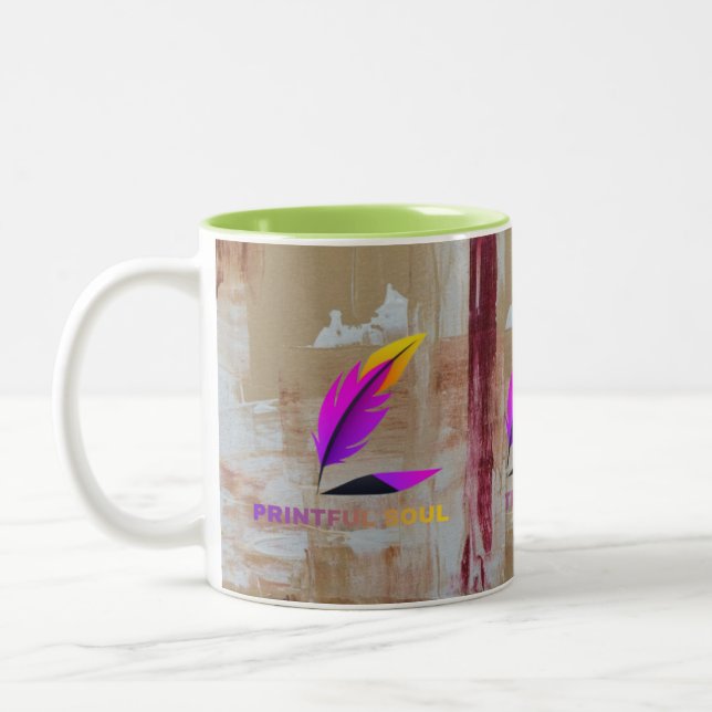 "Fuel Your Day _ Start Everyday Bright" Zweifarbige Tasse (Links)