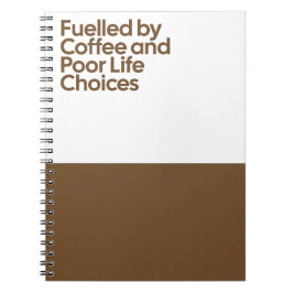 Fueled by Coffee Funny Notebook Notizblock