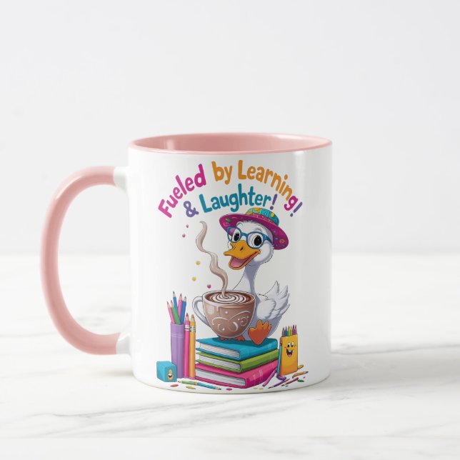 Fueled by Learning Goose Mug – Back to School Fun Tasse (Links)