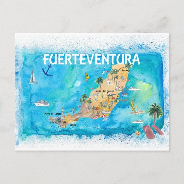 Fuerteventura Canarias Espagne Carte illustrée (Devant)