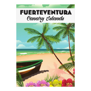 Fuerteventura Kanarische Inseln Urlaubspostkarte. Fotodruck