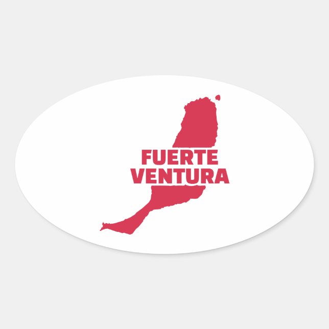 Fuerteventura Ovaler Aufkleber (Vorderseite)