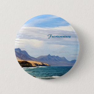 Fuerteventura Ozeanküste Reise Kunst Button