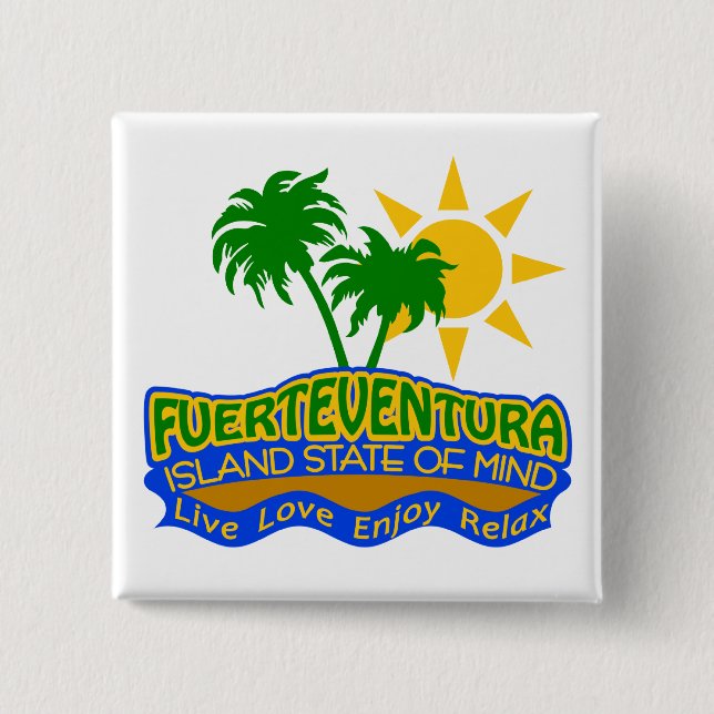 Fuerteventura-Staat des Sinnesknopfes Button (Vorderseite)