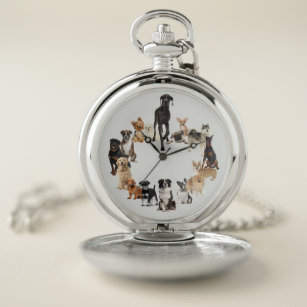 Fug Hund Rasse Haustiere große Uhr