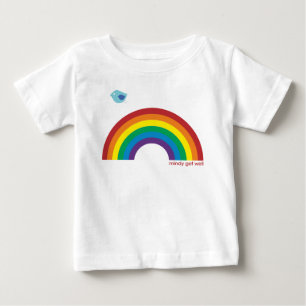 FUG scherzt Regenbogen-Vogel Baby T-shirt