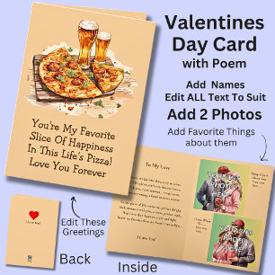 Füge 2 Fotos hinzu, Lieblingsstück Glück Valentins Karte