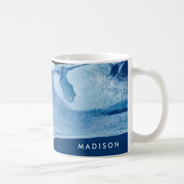 Füge Deinen Namen hinzu | Blue Amore II Kaffeetasse (Rechts)