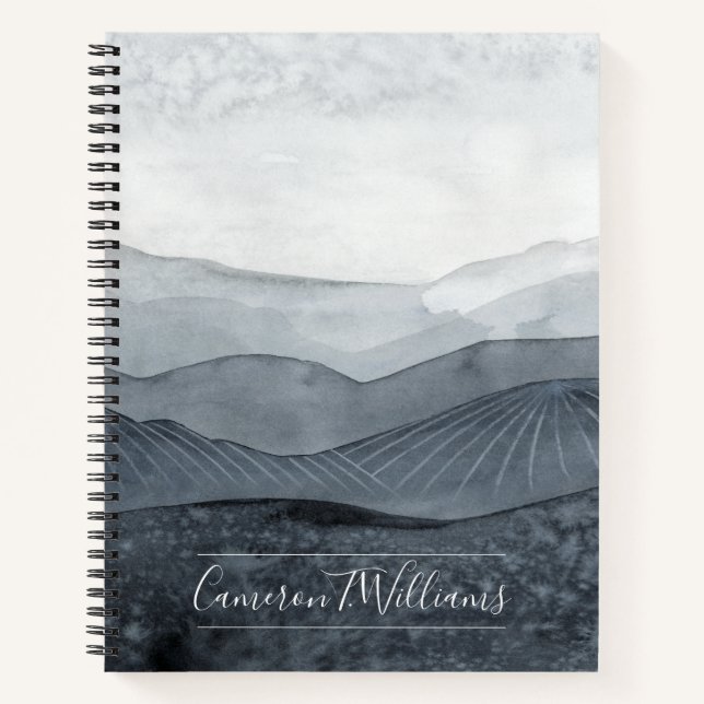 Füge Deinen Namen hinzu | Blustering Gray Valley Notizbuch (Vorderseite)
