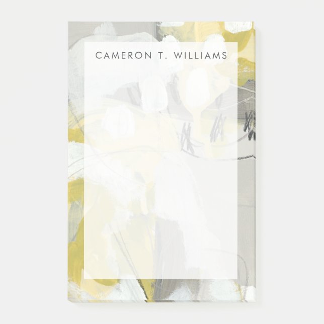 Füge Deinen Namen hinzu | Citron Mist Post-it Klebezettel (Vorderseite)