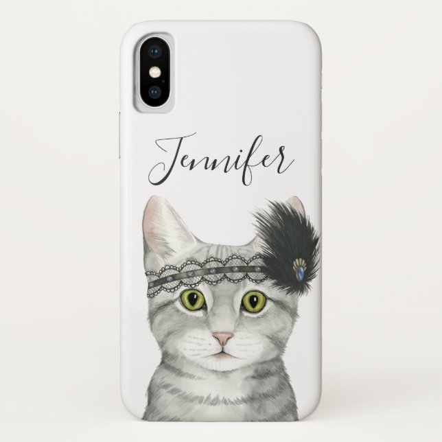 Füge Deinen Namen hinzu | Downton Cat Case-Mate iPhone Hülle (Rückseite)