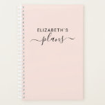 Füge Deinen Namen hinzu | Einfach Rosa Planer<br><div class="desc">Einfache Planerin mit Ihrem Namen und personalisieren Sie mit Ihrem eigenen Text in schicken Handschrift-Schriftart.</div>