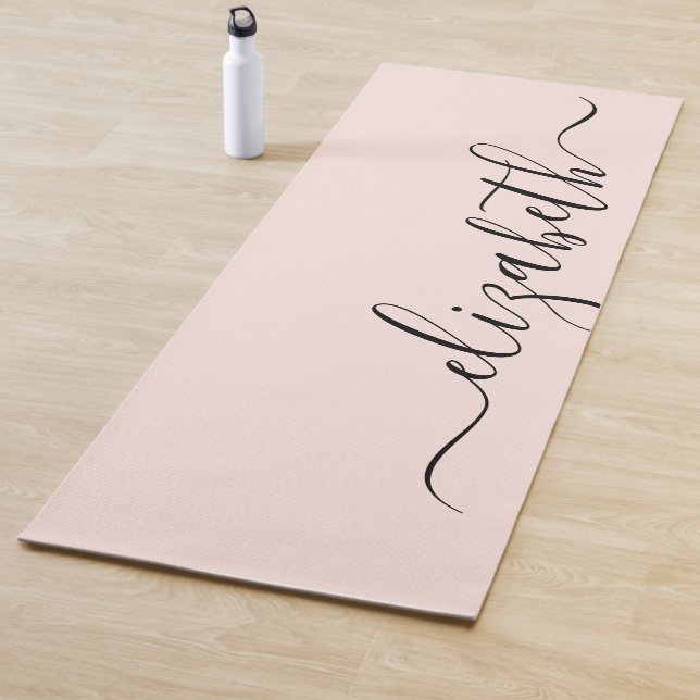 Füge Deinen Namen hinzu | Handschrift Rosa Yogamatte (Beispiel)