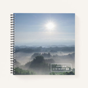 Füge Deinen Namen hinzu Helles Sonnenlicht im Ba Notizbuch