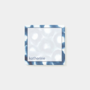 Füge Deinen Namen hinzu   Indigio Watercolor Print Post-it Klebezettel