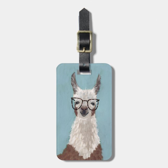Füge Deinen Namen hinzu | Lama Specs - Oversized G Gepäckanhänger (Vorderseite vertikal)