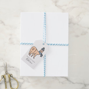 Füge Deinen Namen hinzu   Llamas in Hats und Skarv Geschenkanhänger