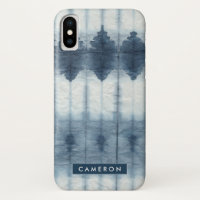 Füge Deinen Namen hinzu | Shibori Indigio Print