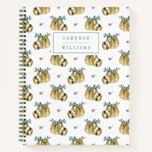 Füge Deinen Namen hinzu   Süsse Pie Wasserfarben Notizbuch