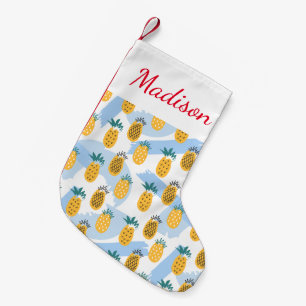 Füge Deinen Namen hinzu   Tropische Ananas Kleiner Weihnachtsstrumpf