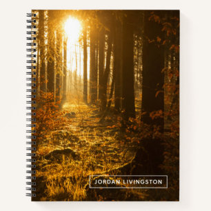 Füge Deinen Namen hinzu   Wald im Herbst   Baden W Notizbuch