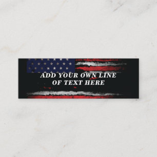 Füge eigenen Text auf der grungy-amerikanischen Fl Mini Visitenkarte
