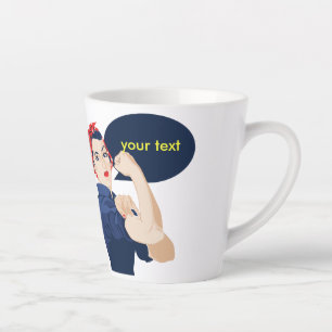 Füge eigenen Text zu Rosie the Riveter hinzu Milchtasse