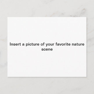 "Füge ein Bild deiner LIEBLINGS-NATURszene ein"Pos Postkarte