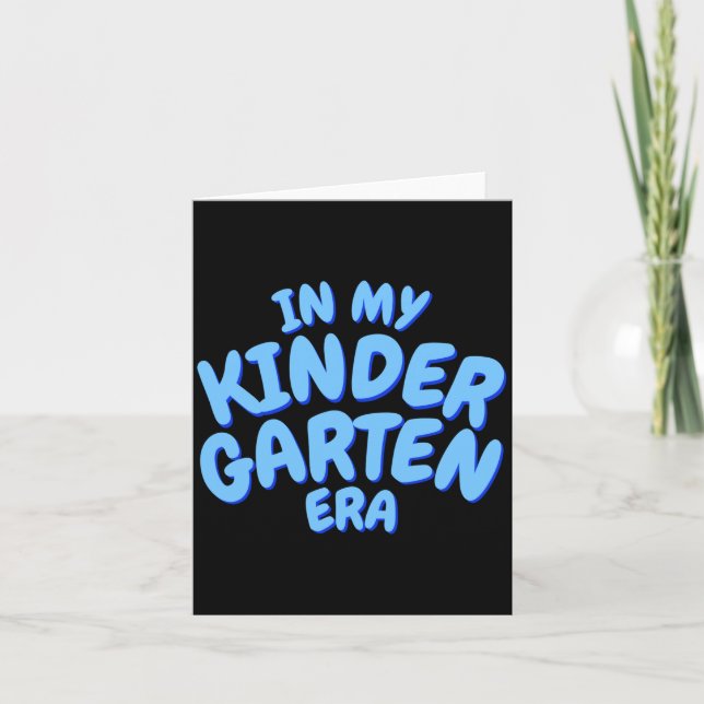 Füge Wort In Meiner Kindergarten-Ära Blaues Kinder Karte (Vorderseite)