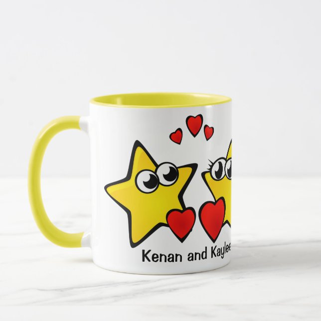 fügen kundenspezifische Sterne 11oz Tasse (Links)