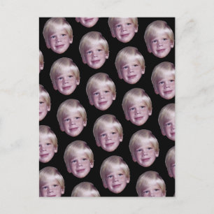 Fügen Sie 1 Floating Head Photo Half Drop Pattern Postkarte