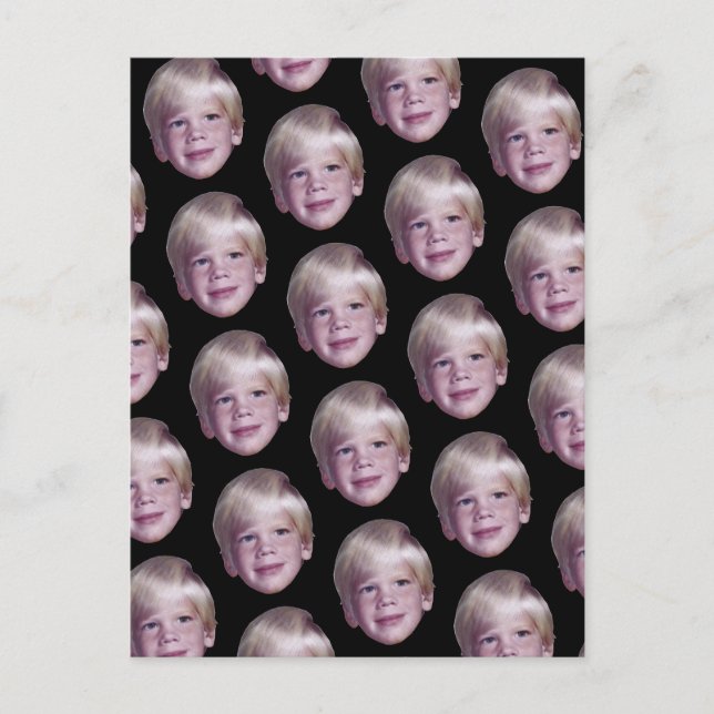 Fügen Sie 1 Floating Head Photo Half Drop Pattern  Postkarte (Vorderseite)