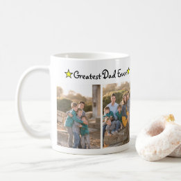 Fügen Sie 4 FotoCollage Besten Vater je Vatertag h Kaffeetasse