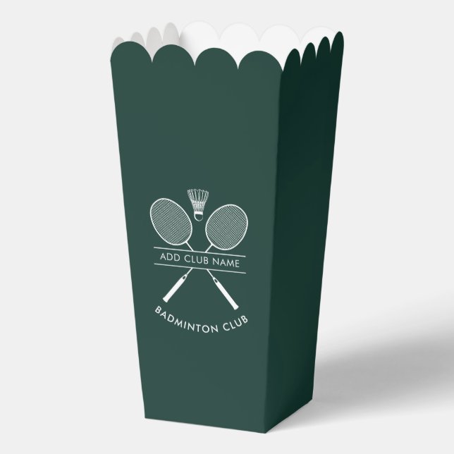 Fügen Sie Badminton Club Name Rackets Icon Custom  Geschenkschachtel (Rückseite)