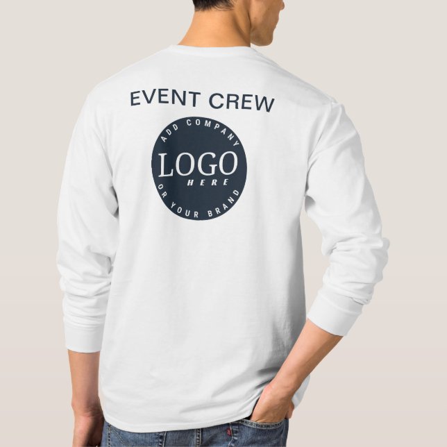 Fügen Sie das Firmenlogo und die Website-Adresse d T-Shirt (Rückseite)