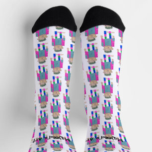 Fügen Sie das Kunstwerk Ihres Kindes hinzu Socken
