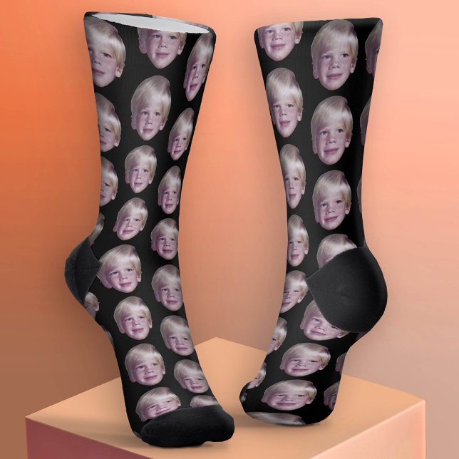 Fügen Sie das Muster des Fotos des Schwimmkopfes h Socken (Custom Face Socks - Add Your Photo)
